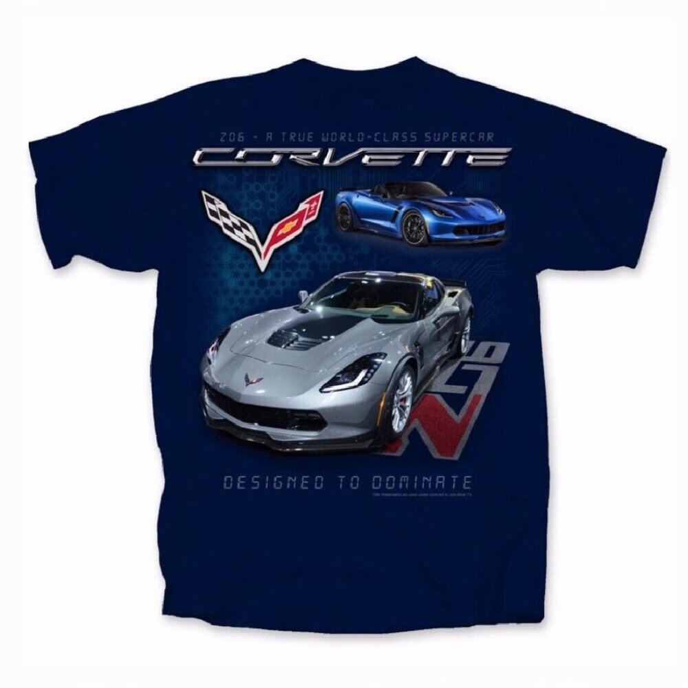 Chevy Chevrolet Corvette C7 Z06 Designed To Dominate Short Sleeve T-Shirt NEW